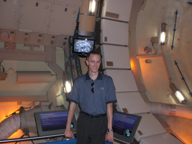 Inside a mockup of Skylab